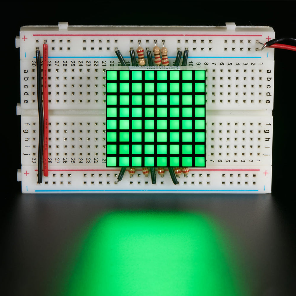1.2" 8x8 Matrix Square Pixel - Pure Green (KWM-R30881CPGB) by Adafruit - The Pi Hut