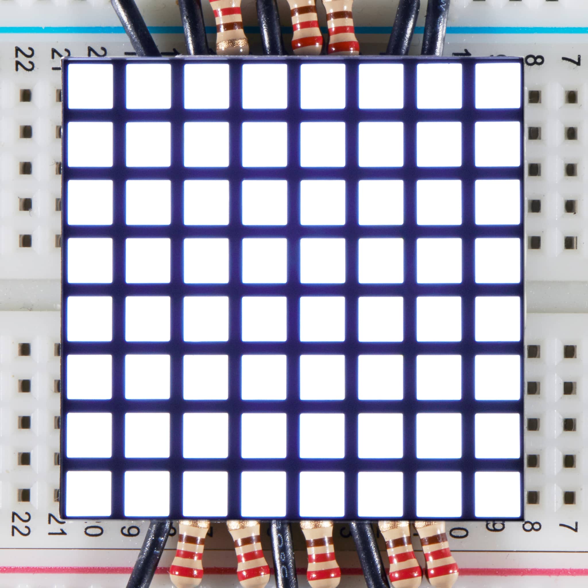1.2" 8x8 Matrix Square Pixel - White (KWM-R30881CWB-Y) by Adafruit - The Pi Hut