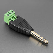 1/4" (6.35mm) Stereo Plug Terminal Block by Adafruit - The Pi Hut