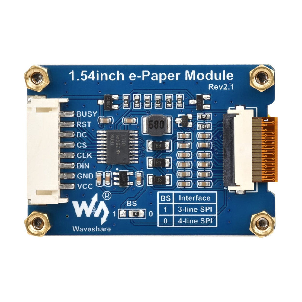 1.54" e-Paper Display (G) - Red/Yellow/Black/White (200x200) by Waveshare - The Pi Hut