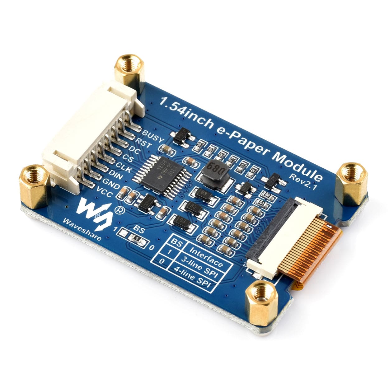 1.54" e-Paper Display (G) - Red/Yellow/Black/White (200x200) by Waveshare - The Pi Hut