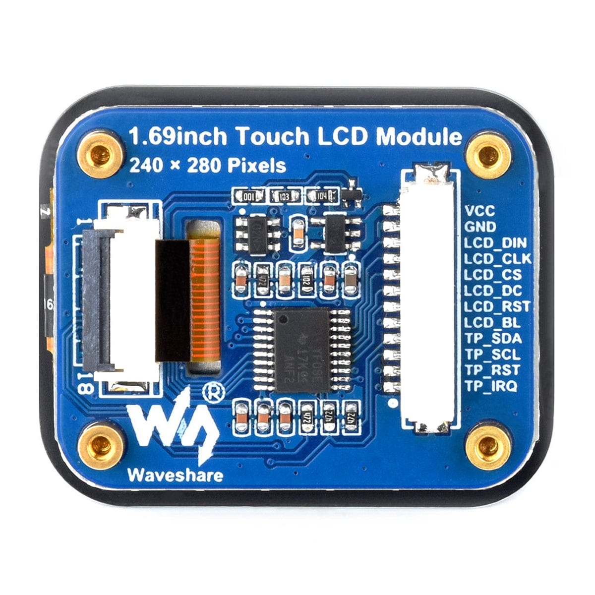 1.69" Round IPS LCD Display Module with Touch Panel (240 x 280) - The Pi Hut