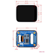 1.69" Round IPS LCD Display Module with Touch Panel (240 x 280) - The Pi Hut