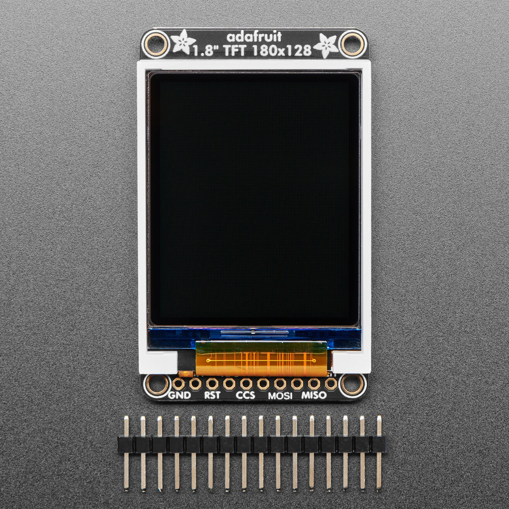 1.8" Colour TFT LCD display with MicroSD Card Breakout (ST7735R) by Adafruit - The Pi Hut