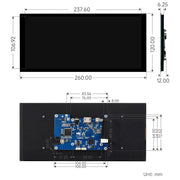 10.4" QLED Quantum Dot Capacitive Display (1600 x 720) - The Pi Hut