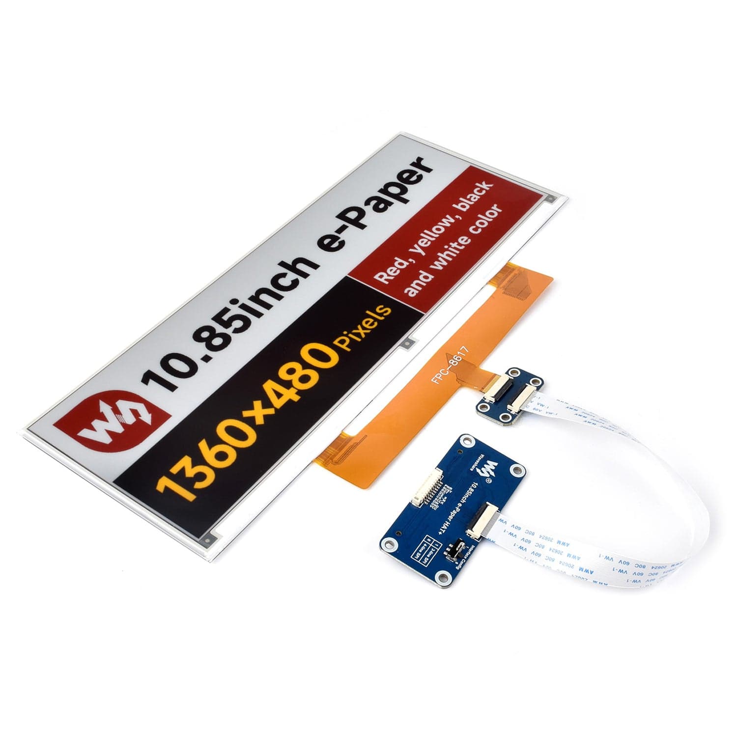 10.85" e-Paper Display (G) with HAT for Raspberry Pi by Waveshare - The Pi Hut