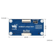 10.85" e-Paper Display (G) with HAT for Raspberry Pi by Waveshare - The Pi Hut