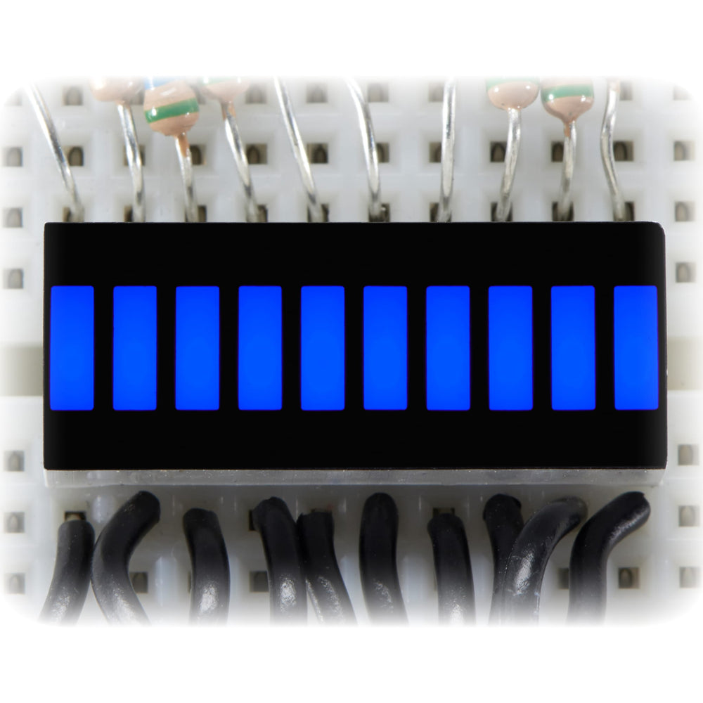 10 Segment Light Bar Graph LED Display - Blue (KWL-R1025BB) by Adafruit - The Pi Hut