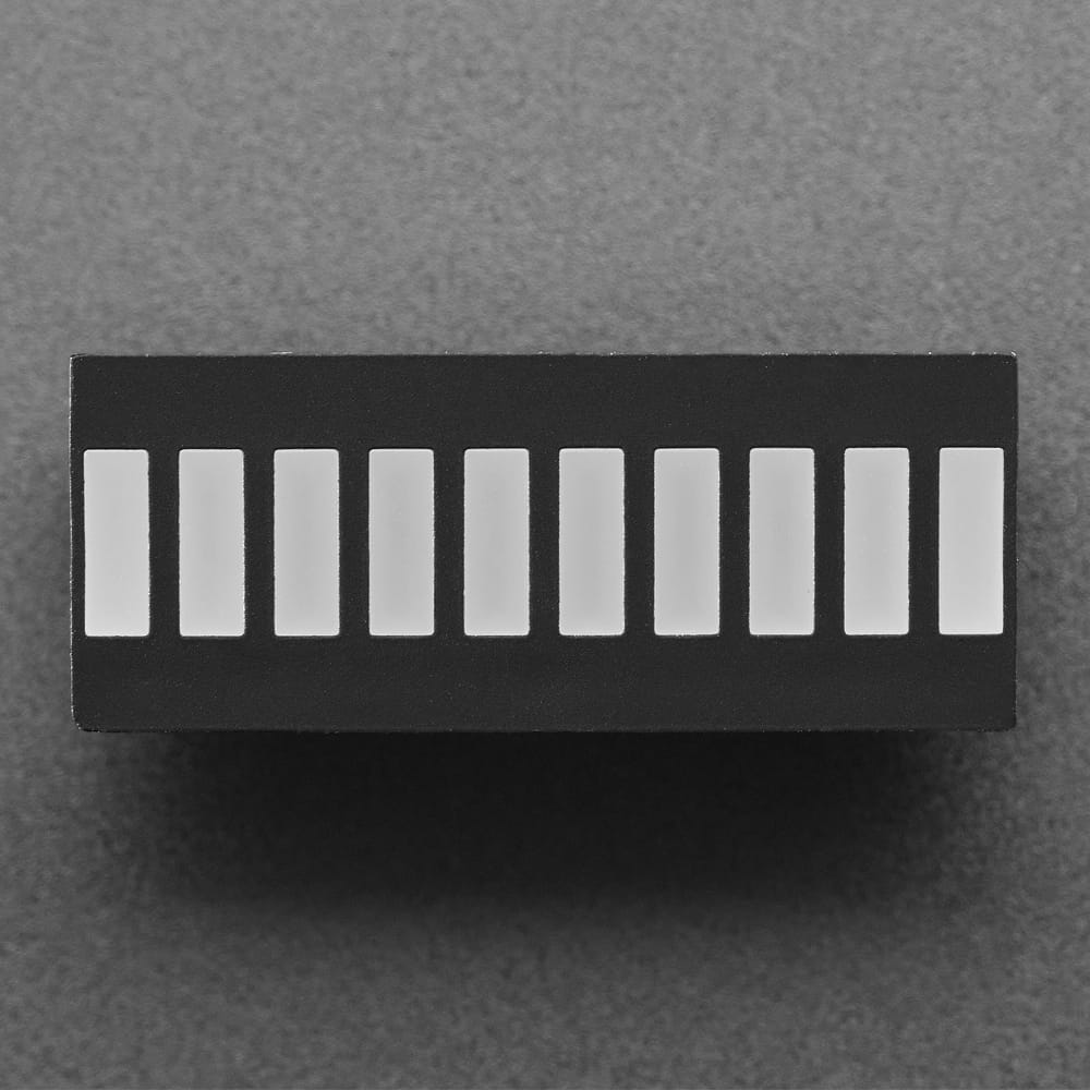 10 Segment Light Bar Graph LED Display - Pure Green (KWL-R1025PGB) by Adafruit - The Pi Hut