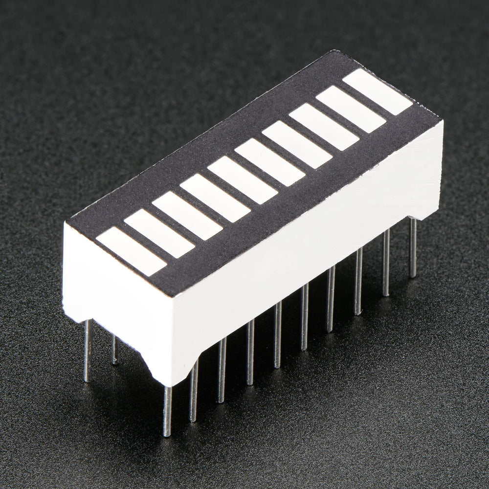 10 Segment Light Bar Graph LED Display - Yellow by Adafruit - The Pi Hut