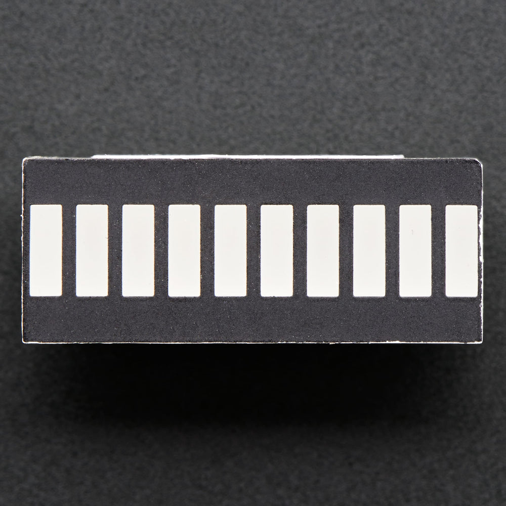 10 Segment Light Bar Graph LED Display - Yellow by Adafruit - The Pi Hut