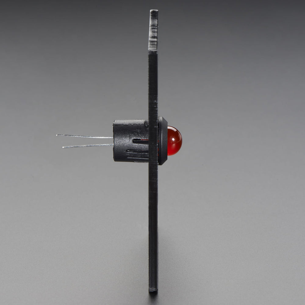 10mm Plastic Bevel LED Holder - Pack of 5 by Adafruit - The Pi Hut