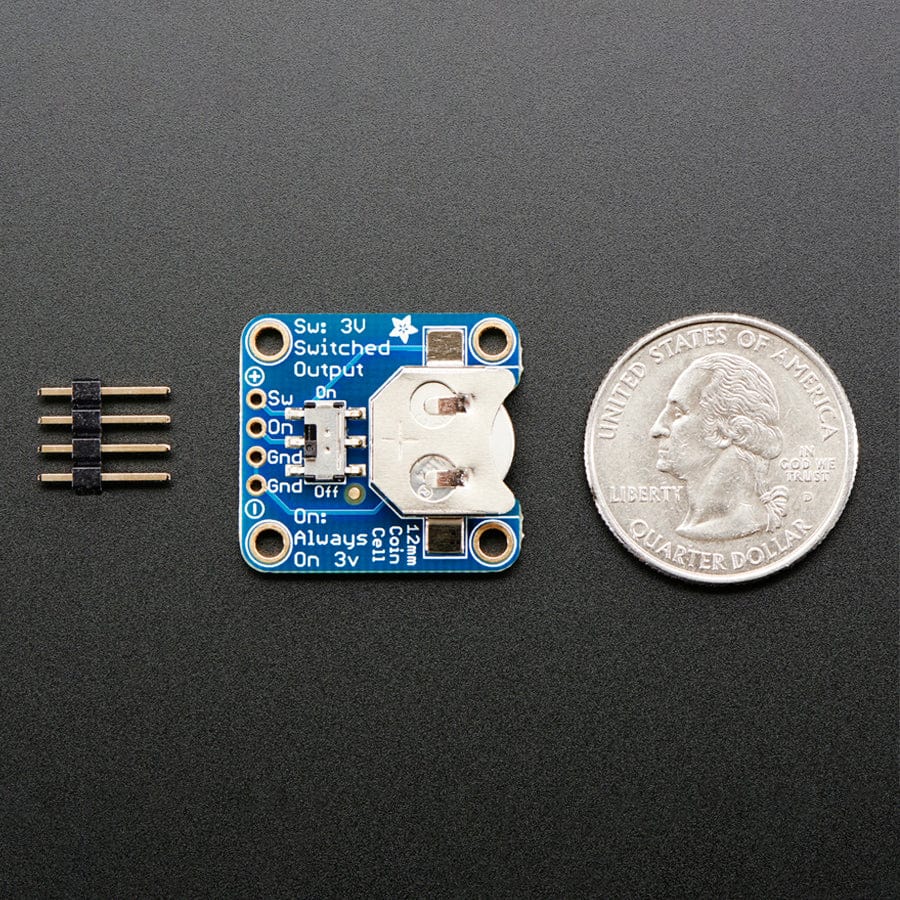 12mm Coin Cell Breakout with On-Off Switch