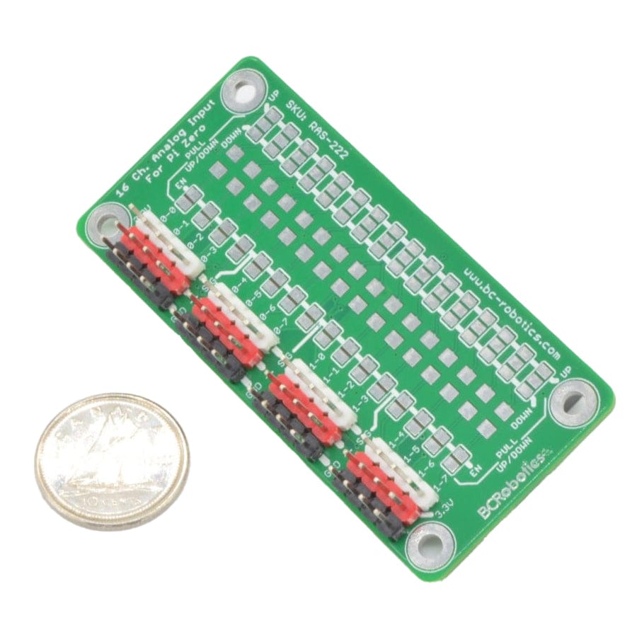 16 Channel Analog Input HAT – ADC For Raspberry Pi Zero (Assembled) - The Pi Hut