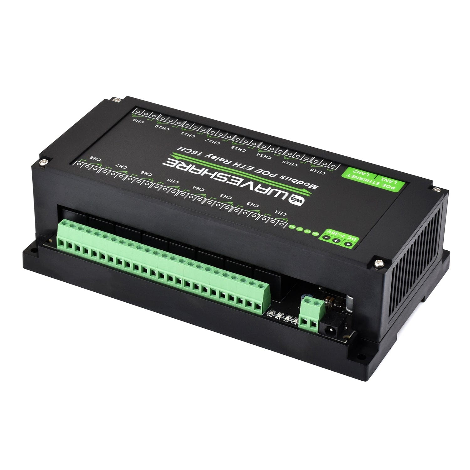 16-Channel Modbus Ethernet Relay Module by Waveshare - The Pi Hut