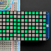 16 x 8 1.2" LED Matrix + Backpack - Ultra Bright Square Green LEDs - The Pi Hut