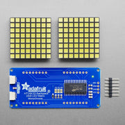 16 x 8 1.2" LED Matrix + Backpack - Ultra Bright Square White LEDs - The Pi Hut