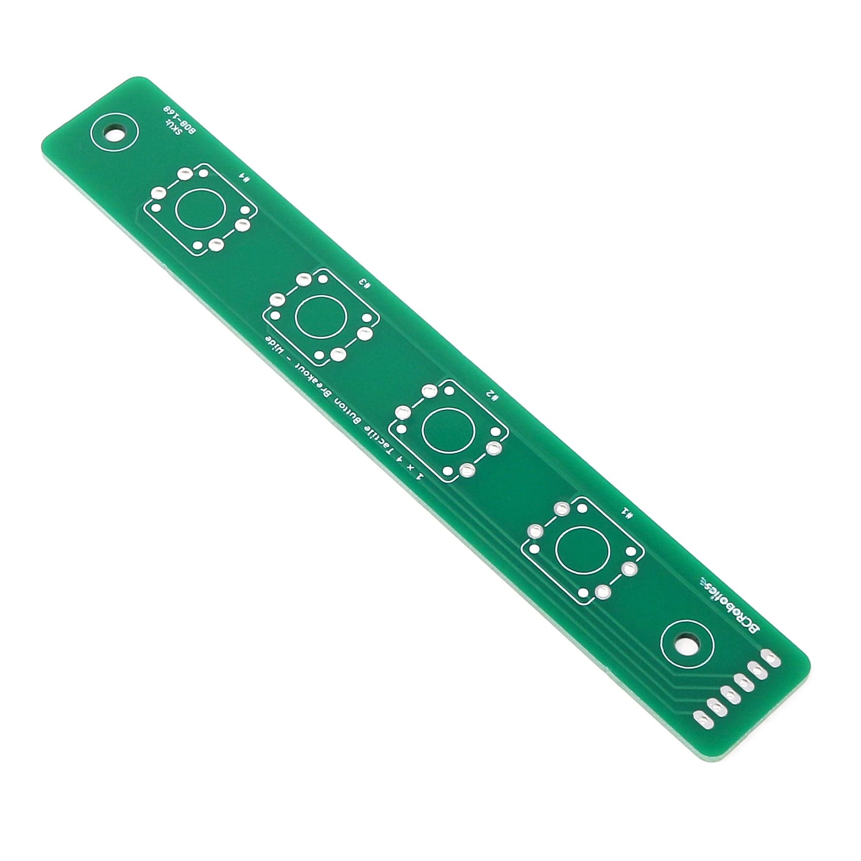 1x4 Tactile Button Breakout - Wide by BCRobotics - The Pi Hut