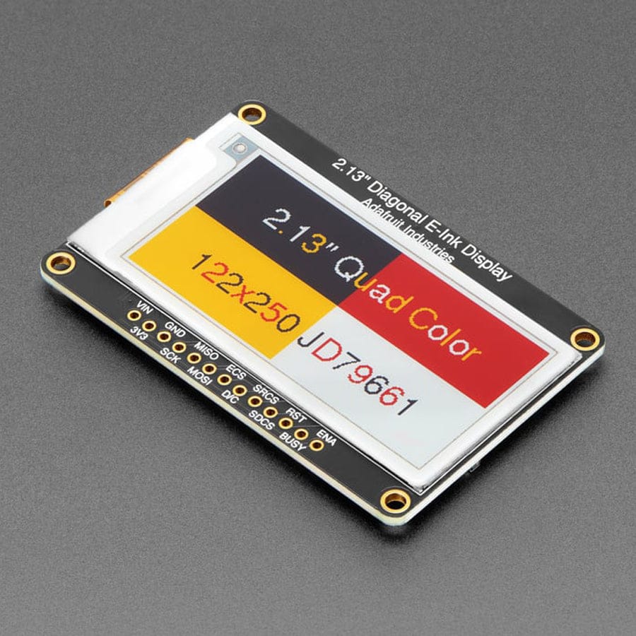 2.13" (250x122) Quad-Colour eInk / ePaper Display by Adafruit - The Pi Hut