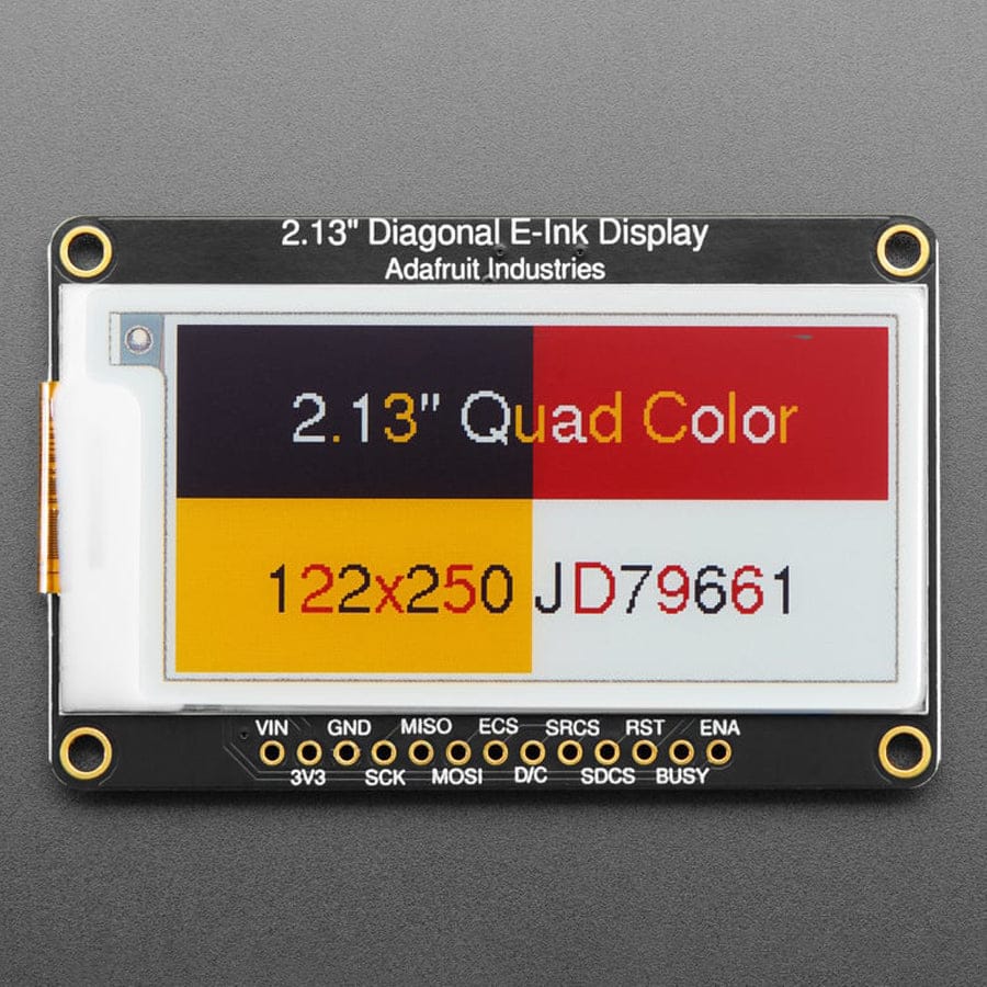 2.13" (250x122) Quad-Colour eInk / ePaper Display by Adafruit - The Pi Hut