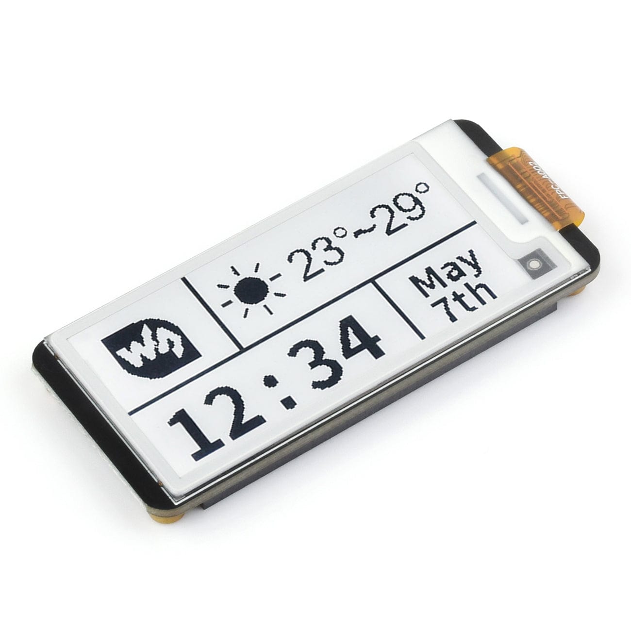 2.13" E-Paper HAT+ for Raspberry Pi (Black/White) (250x122) by Waveshare - The Pi Hut