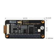 2.13" E-Paper HAT+ for Raspberry Pi (Black/White) (250x122) by Waveshare - The Pi Hut