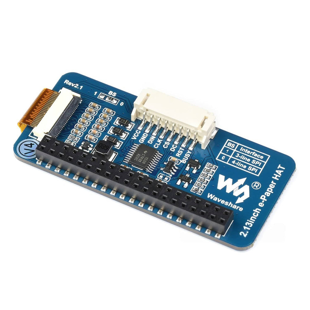 2.13" ePaper Display HAT B - Red/Black/White (250x122) by Waveshare - The Pi Hut