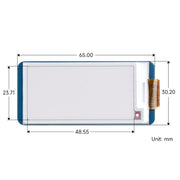 2.13" ePaper Display HAT B - Red/Black/White (250x122) by Waveshare - The Pi Hut