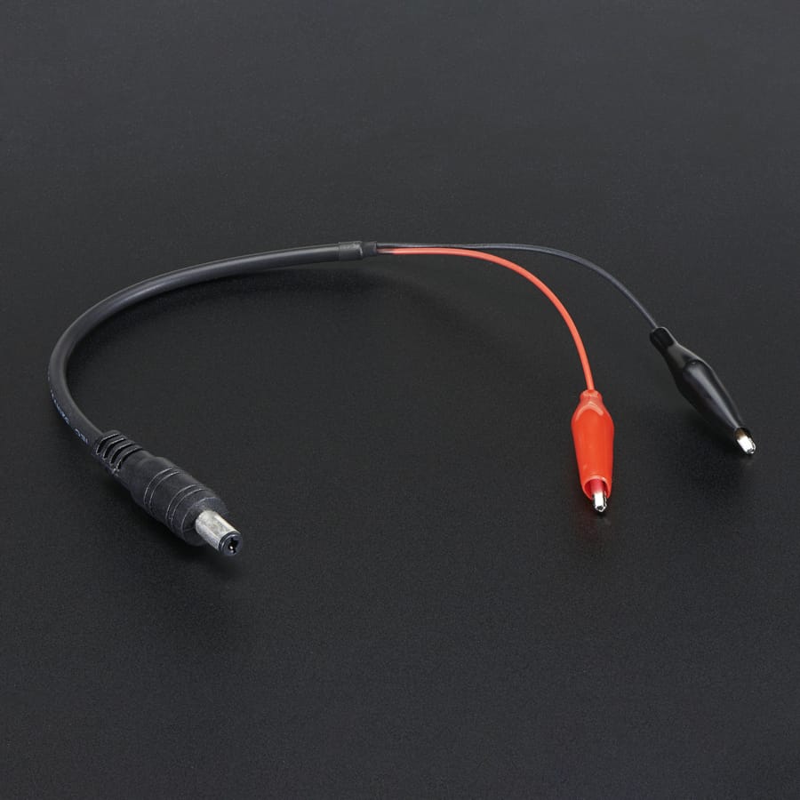 2.1mm DC Barrel Plug to Alligator Clips by Adafruit - The Pi Hut