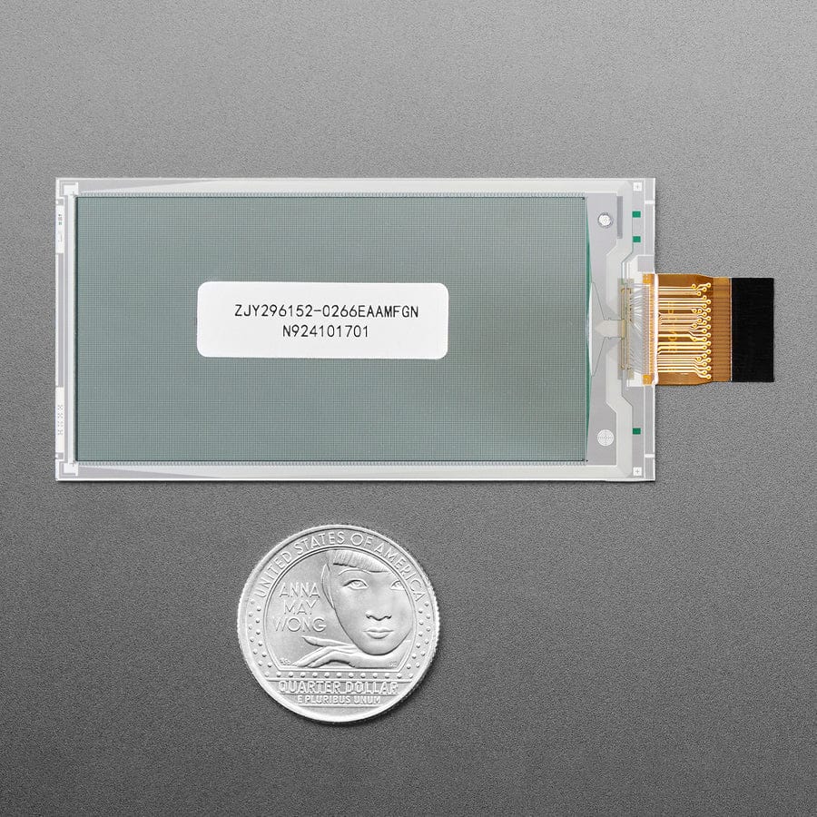 2.66" 296x152 Monochrome or Gray eInk / ePaper - Bare Display - SSD1680 by Adafruit - The Pi Hut
