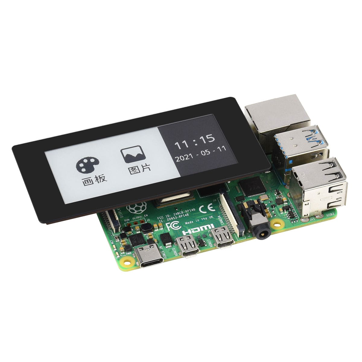 2.9" Touchscreen E-Paper Display HAT (296×128) - The Pi Hut