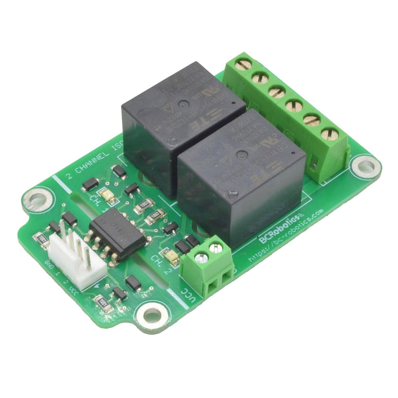 2 Channel Isolated Relay Breakout – 12V - The Pi Hut