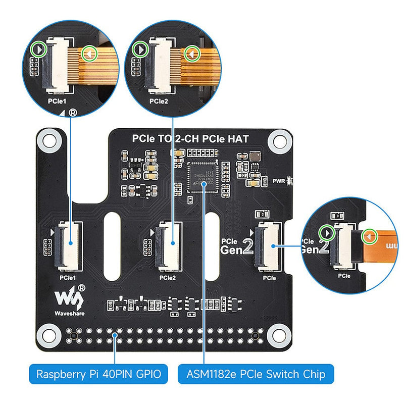2-Channel PCIe Expander for Raspberry Pi 5 - The Pi Hut