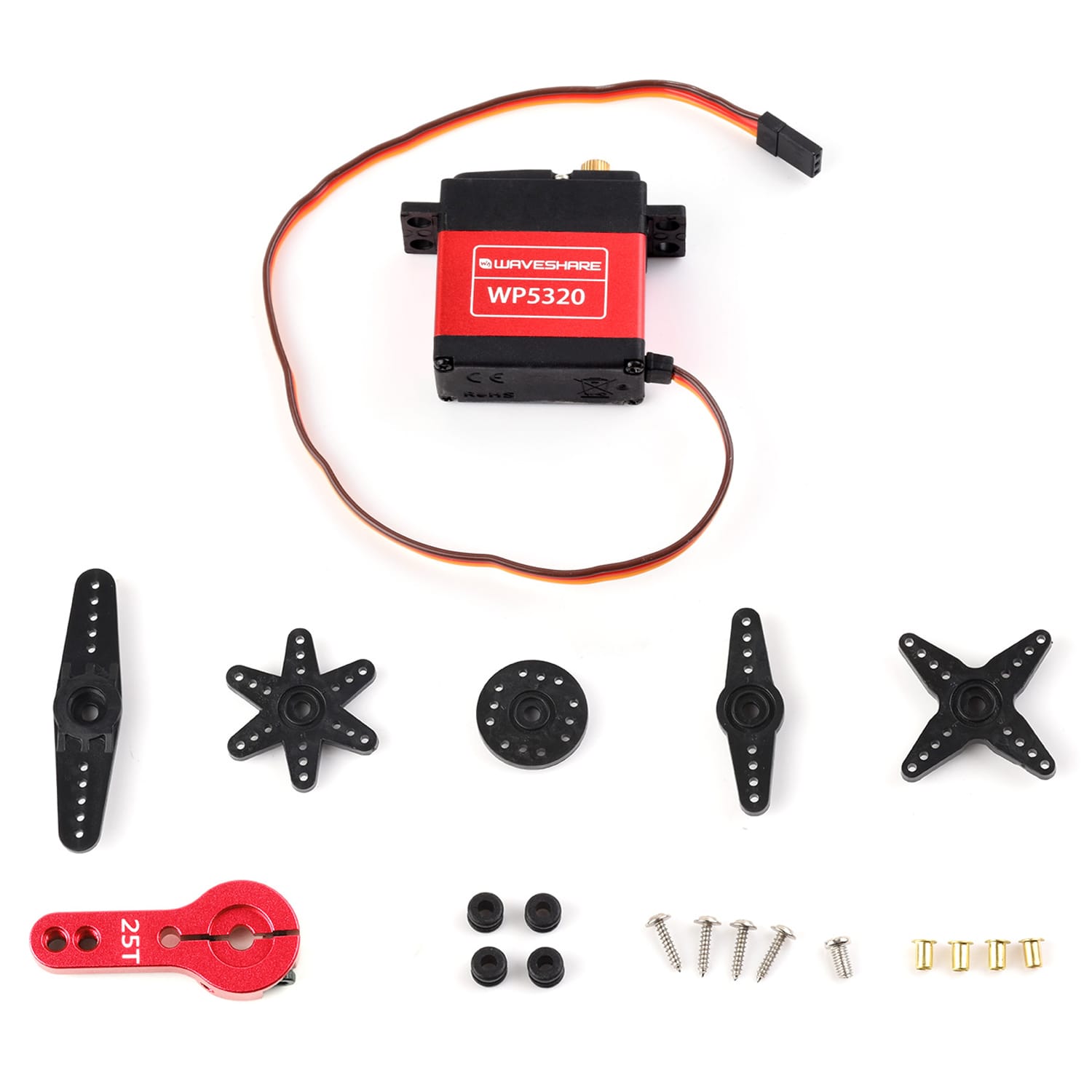 20kg.cm Copper Gear High-Torque 180° Digital Servo by Waveshare - The Pi Hut