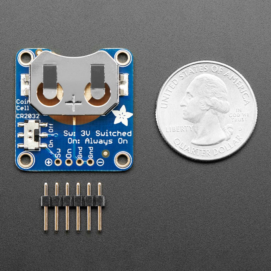 20mm Coin Cell Breakout w/On-Off Switch (CR2032)