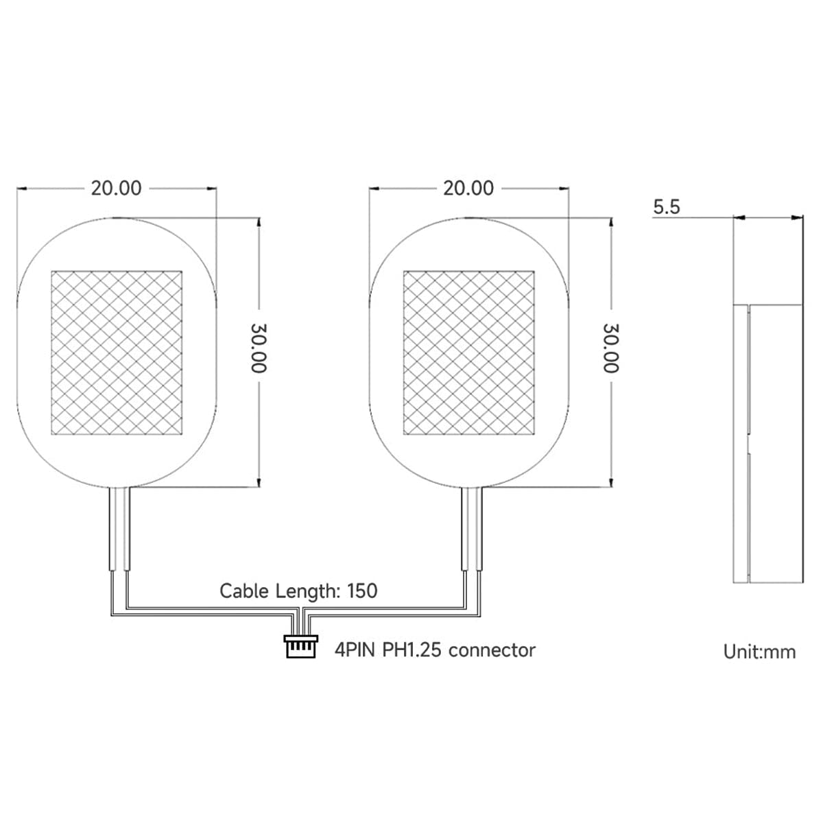 20x30mm Cavity Speakers with PH1.25 Connector (8Ω 2W) - The Pi Hut