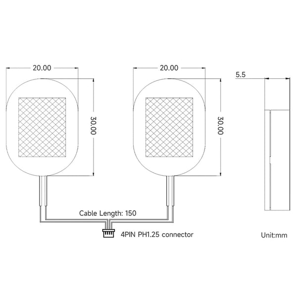 Oxxggkao Mini Lautsprecher 2030 - 8Ω 2W Mit 4Pin Ph1.25 Anschluss