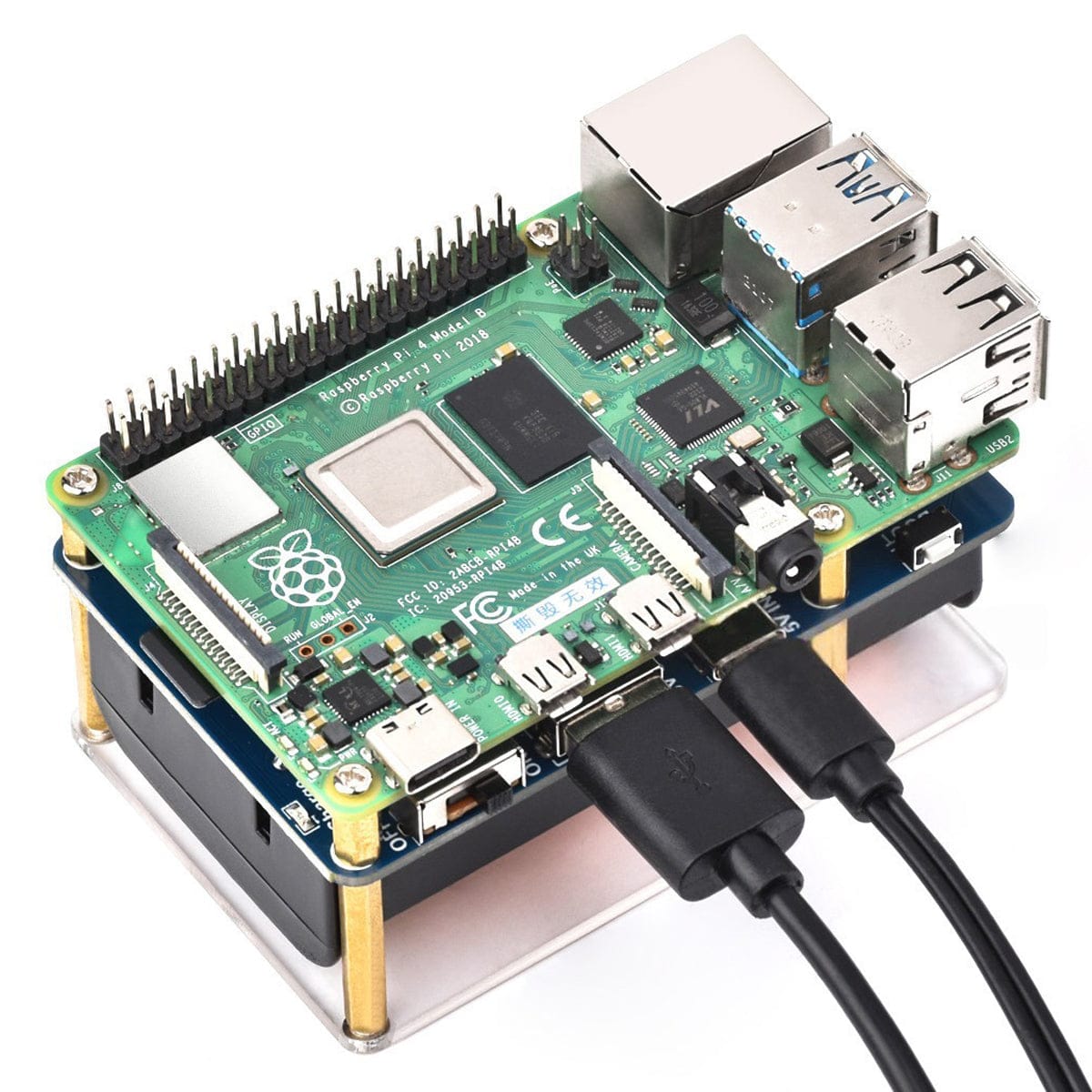 21700 UPS HAT (D) for Raspberry Pi 4/3 by Waveshare - The Pi Hut