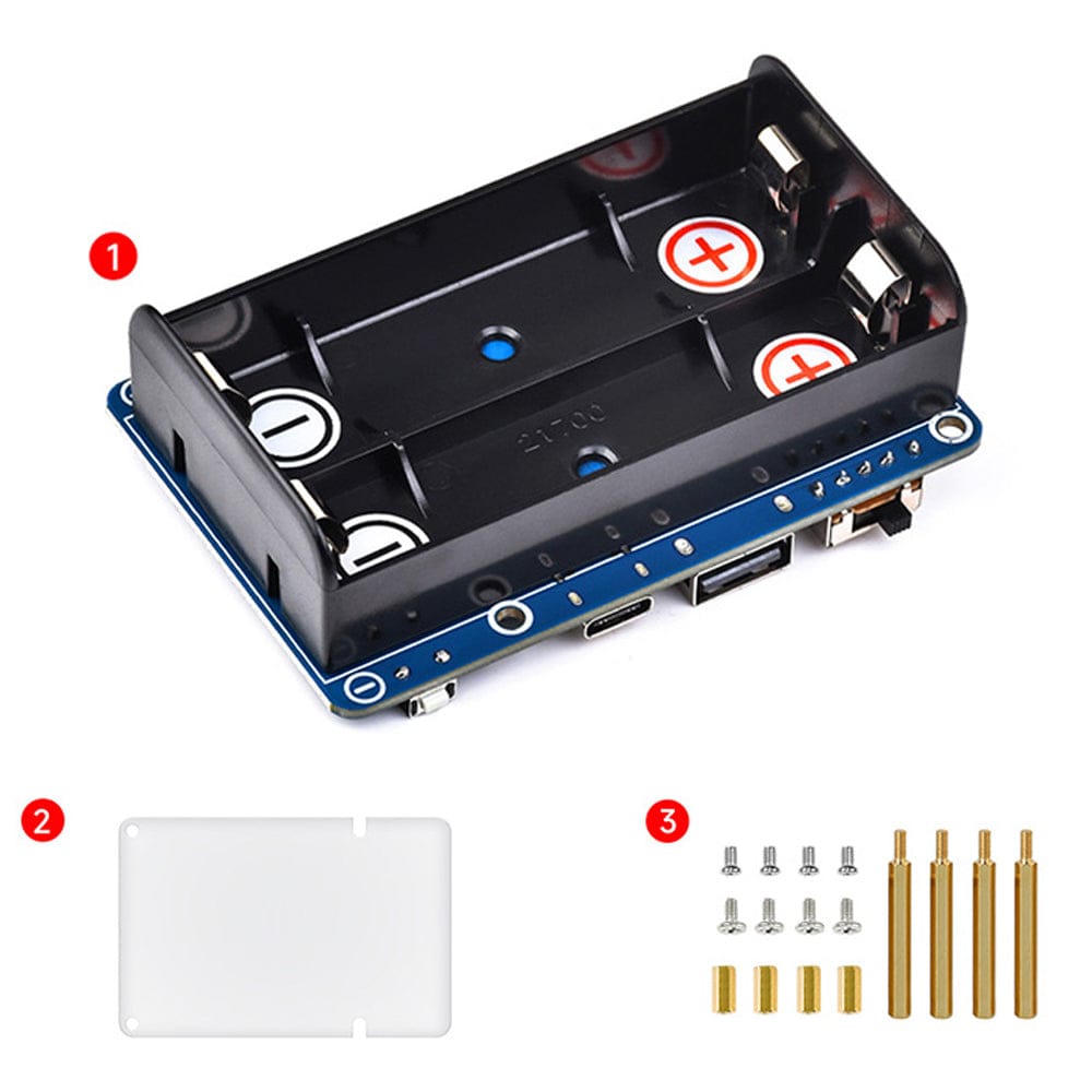 21700 UPS HAT (D) for Raspberry Pi 4/3 by Waveshare - The Pi Hut