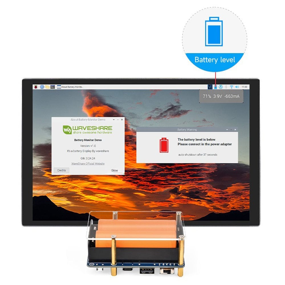 21700 UPS HAT (D) for Raspberry Pi 4/3 by Waveshare - The Pi Hut