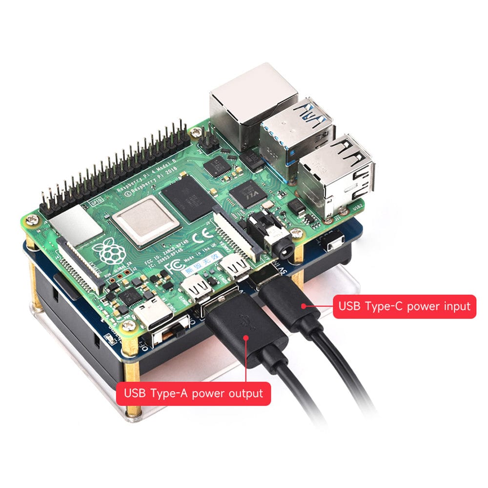 21700 UPS HAT (D) for Raspberry Pi 4/3 by Waveshare - The Pi Hut