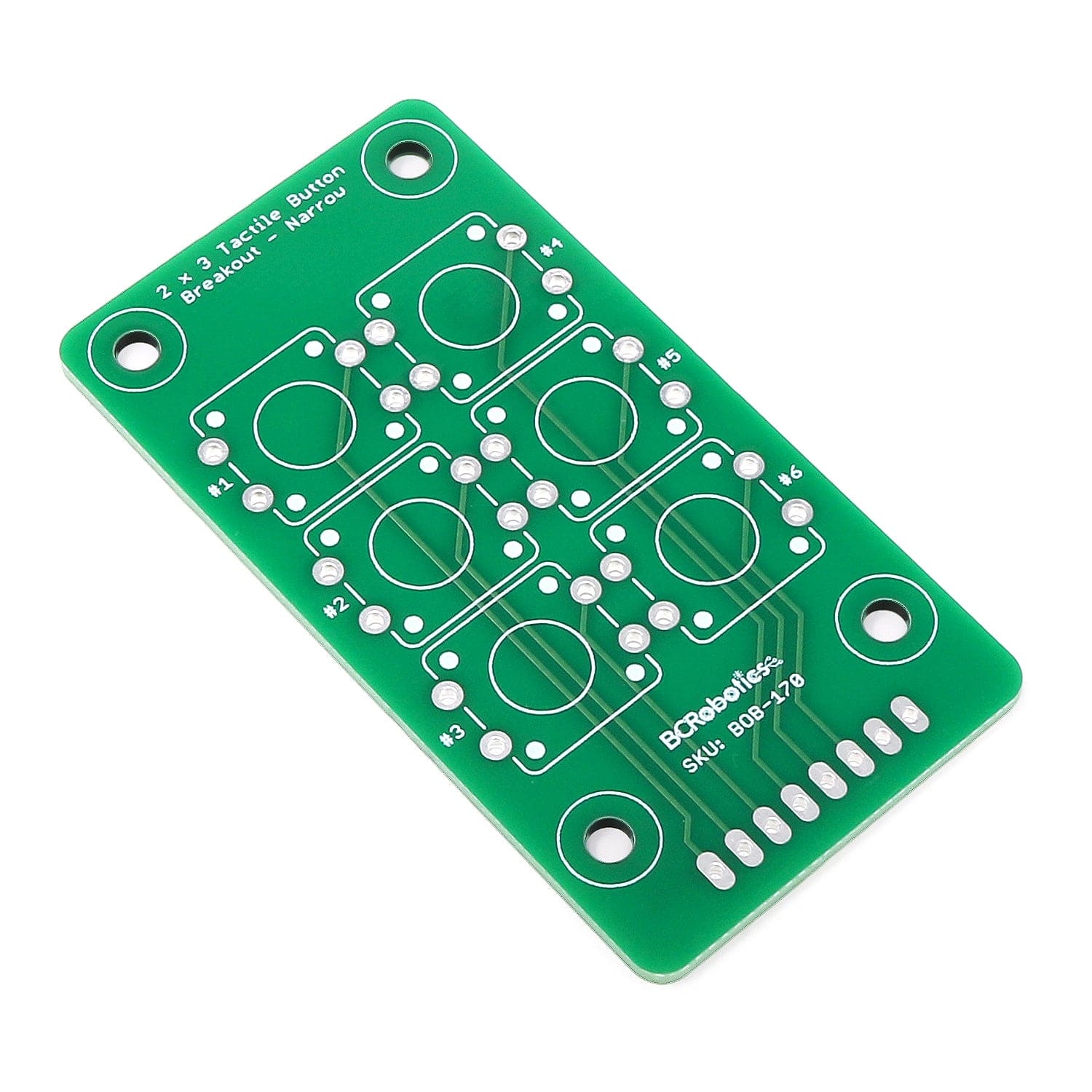 2x3 Tactile Button Breakout - Narrow by BCRobotics - The Pi Hut