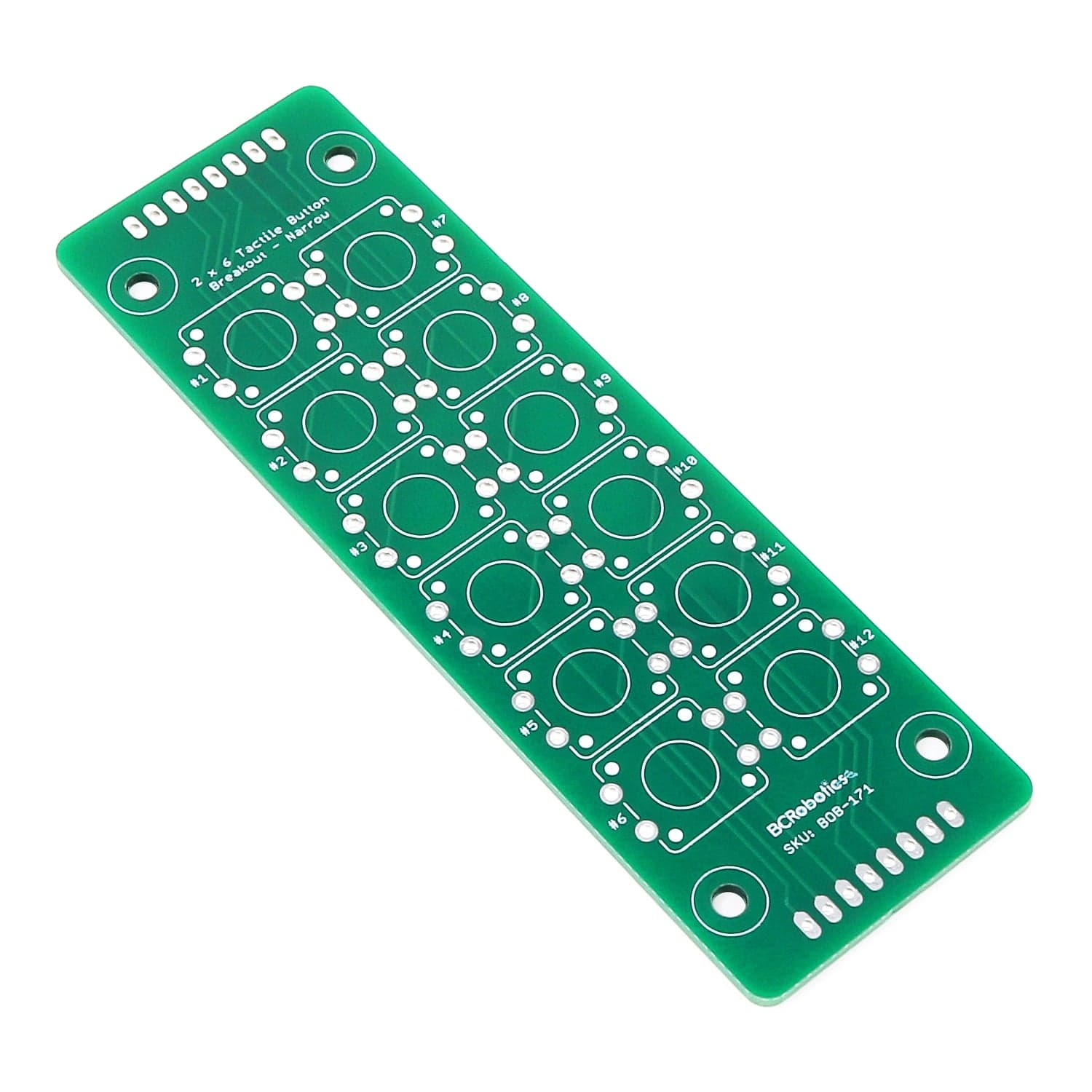2x6 Tactile Button Breakout - Narrow by BCRobotics - The Pi Hut
