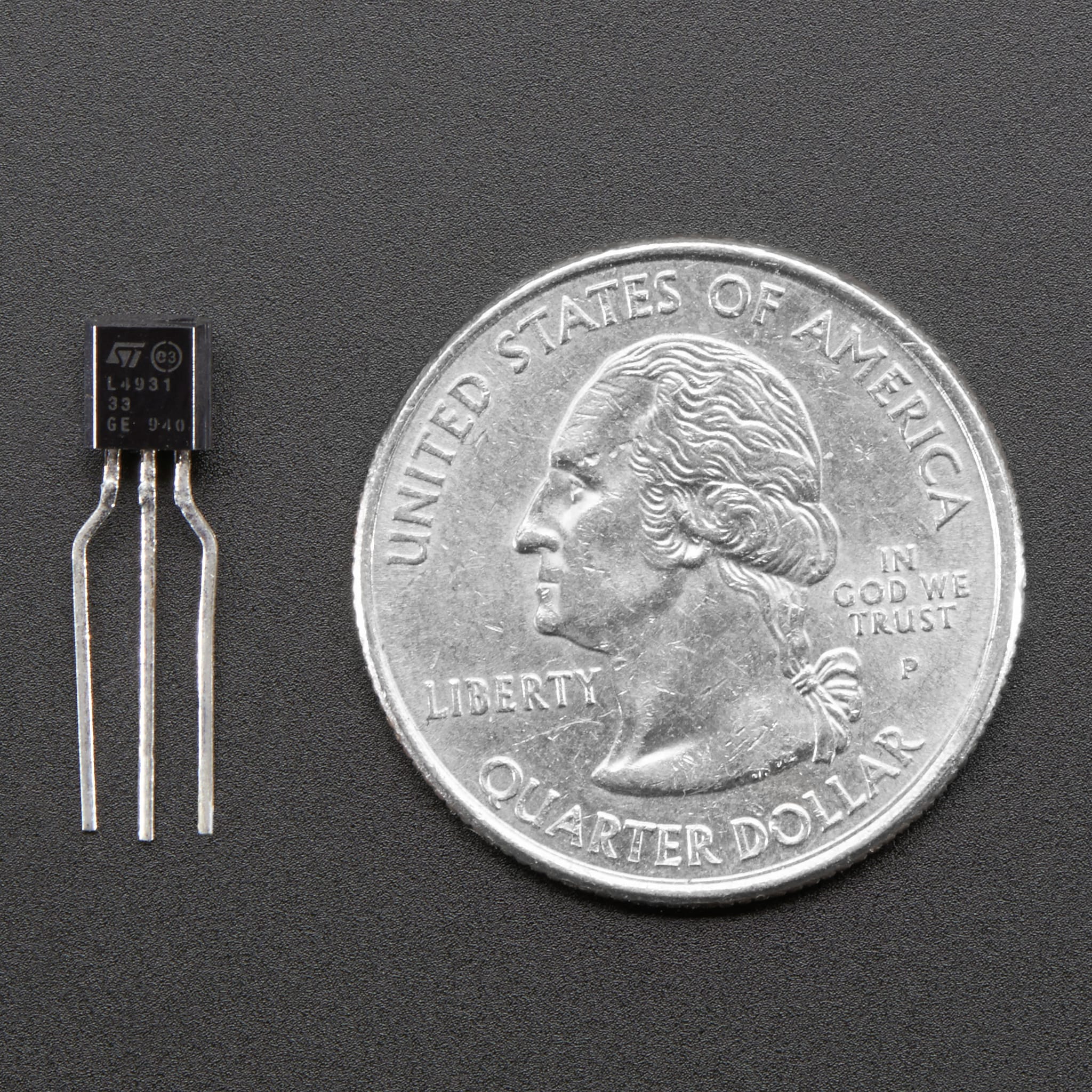 3.3V 250mA Linear Voltage Regulator - L4931-3.3 TO-92 by Adafruit - The Pi Hut