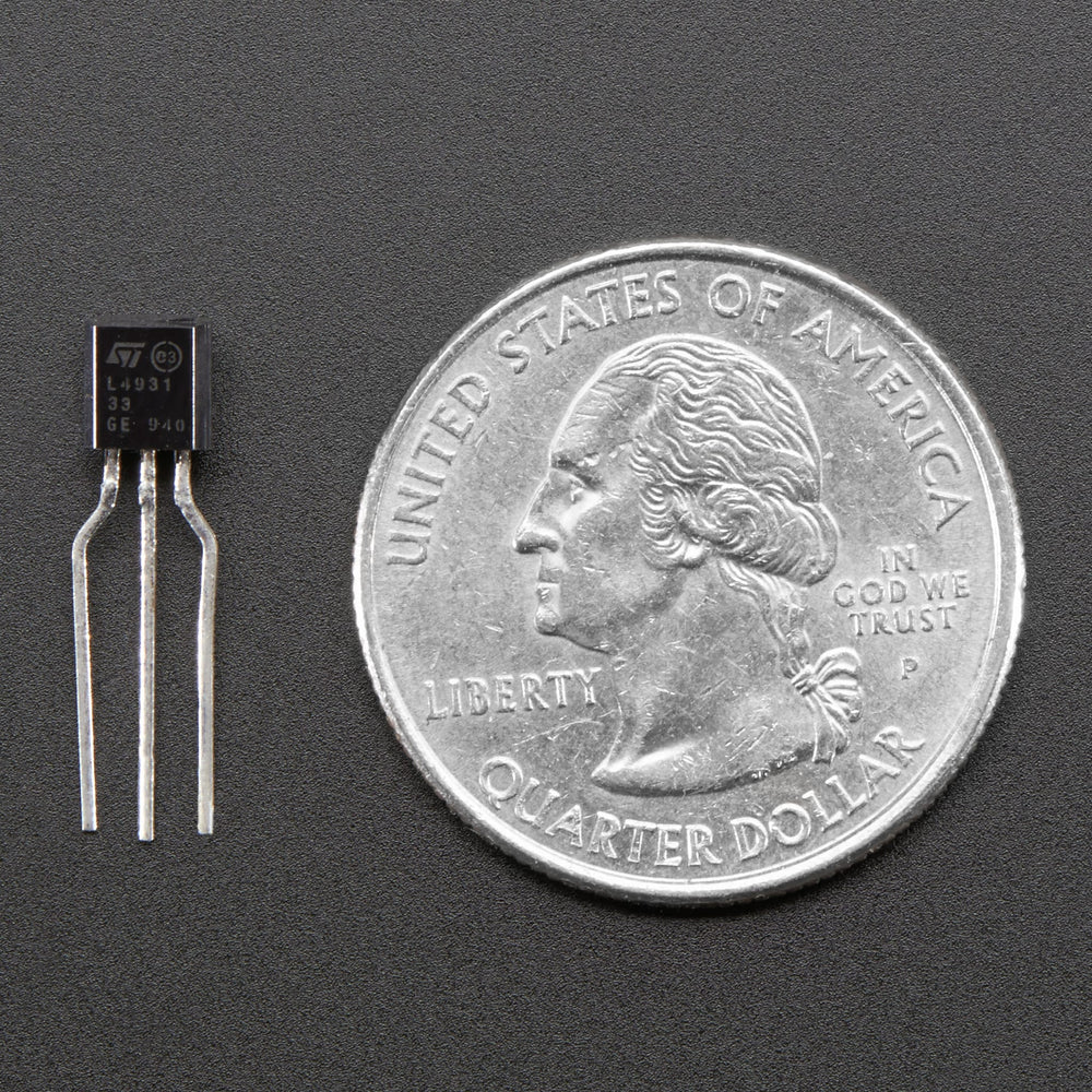 3.3V 250mA Linear Voltage Regulator - L4931-3.3 TO-92 by Adafruit - The Pi Hut