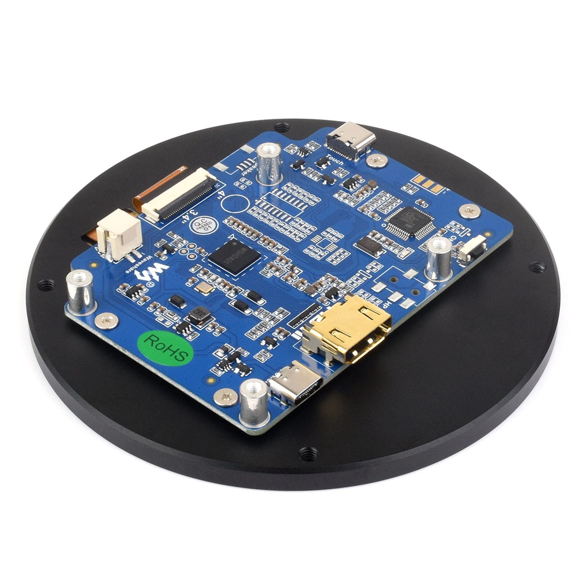 3.4" HDMI Round Touch Display for Raspberry Pi (800x800)