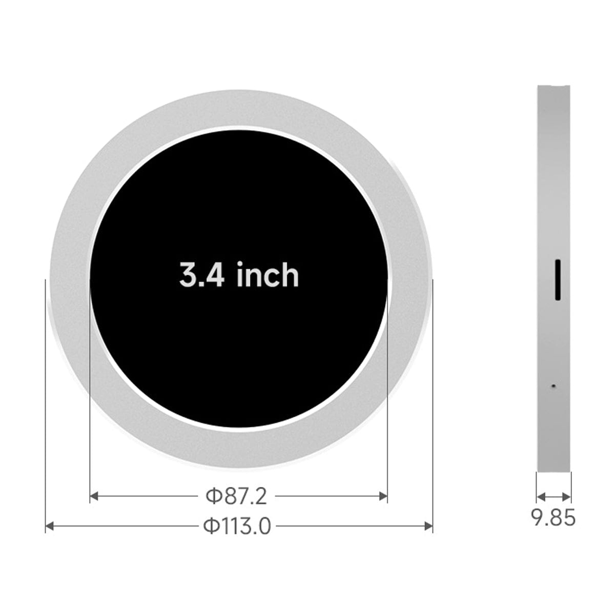 3.4" USB Monitor with AIO LCD Screen - The Pi Hut