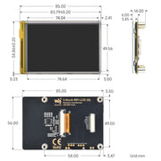 3.5" Resistive Touch Display (G) for Raspberry Pi (320x480) by Waveshare - The Pi Hut