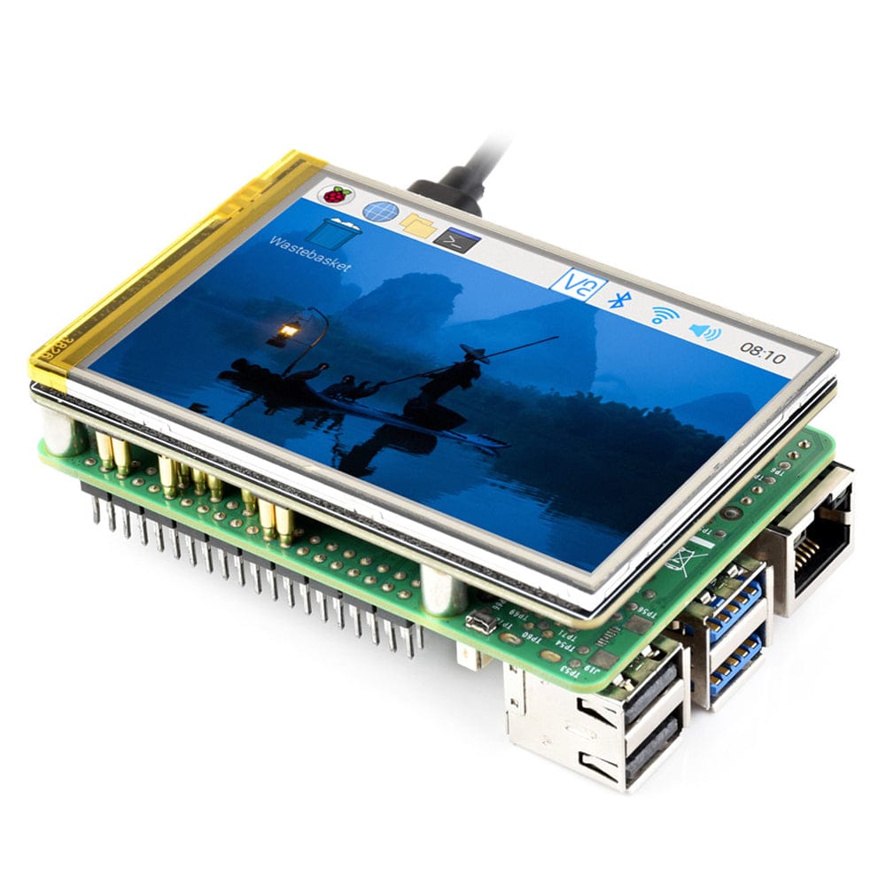 3.5" Resistive Touch Display (G) for Raspberry Pi (320x480) by Waveshare - The Pi Hut