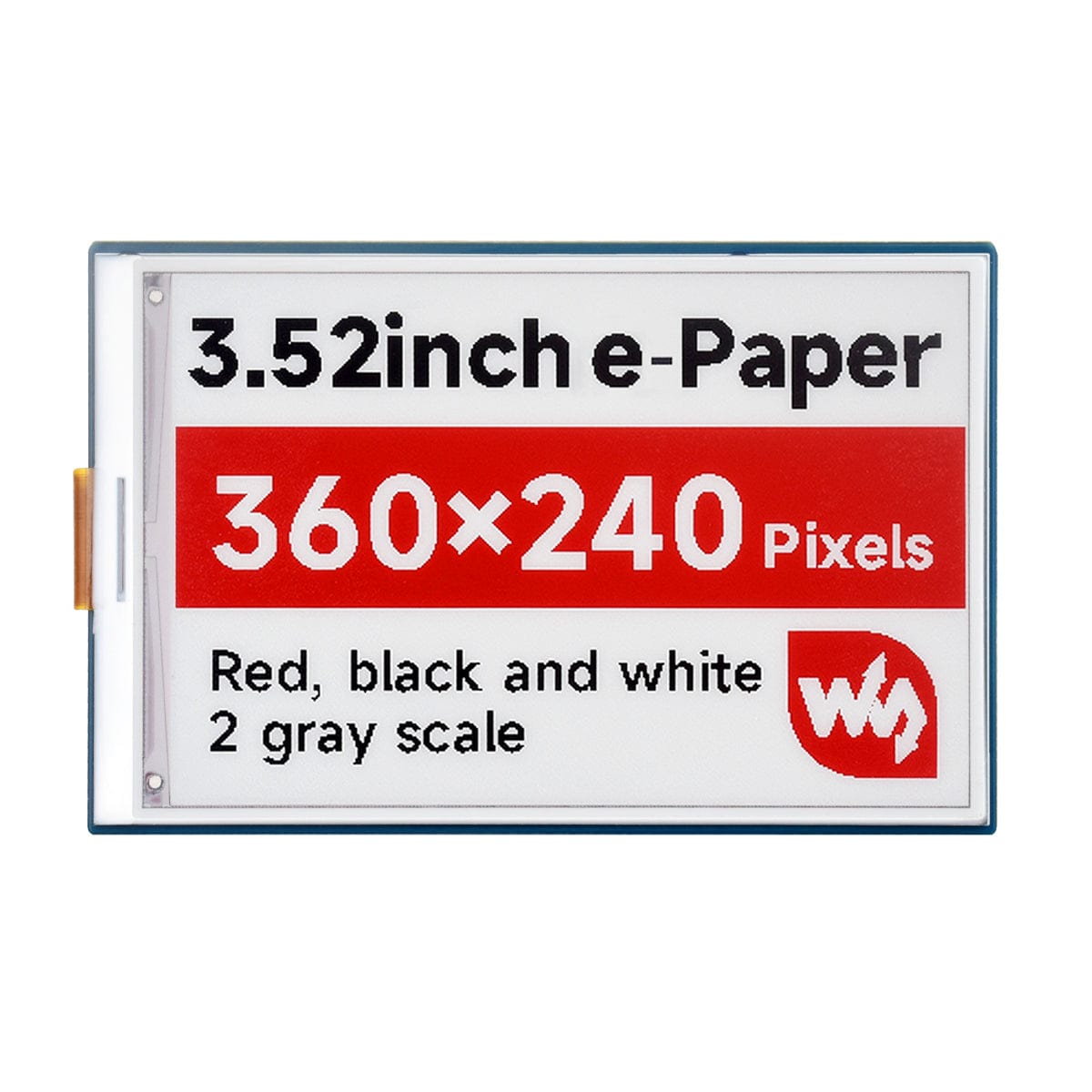 3.52" E-Paper HAT for Raspberry Pi (360x240)